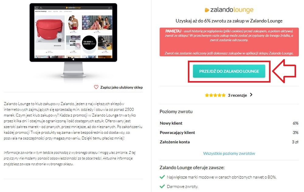 zalando store at refunder.com