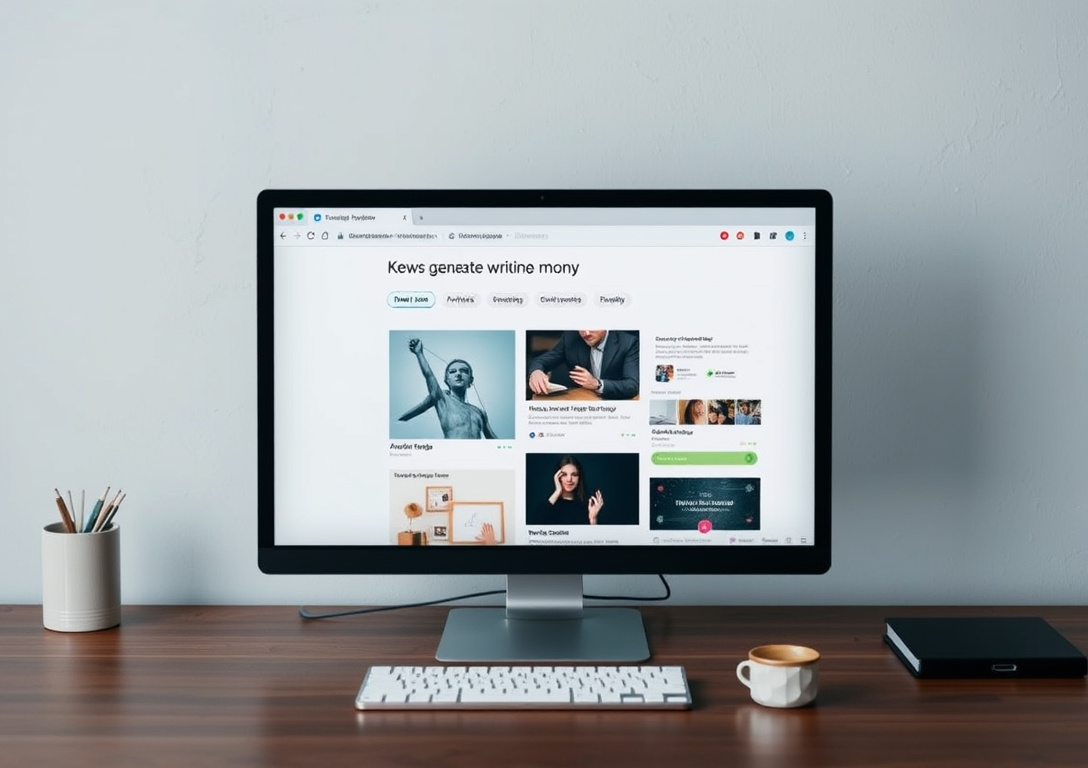 Portfolio website displaying freelance work samples and past projects.