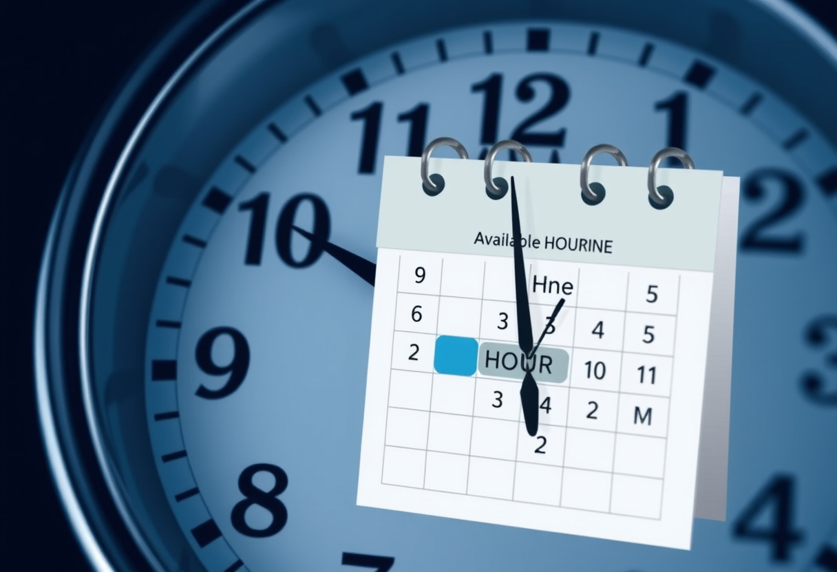 Visual representation of limited hours available for online work per day