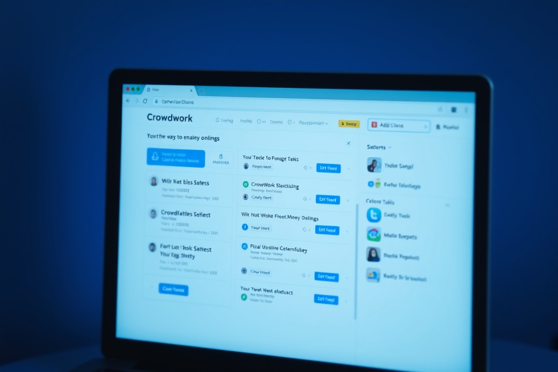 Crowdwork platform interface displaying available tasks