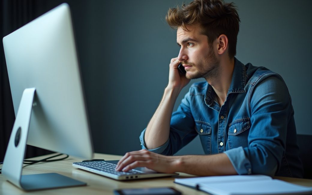 Person working at a desk on a laptop to earn money online